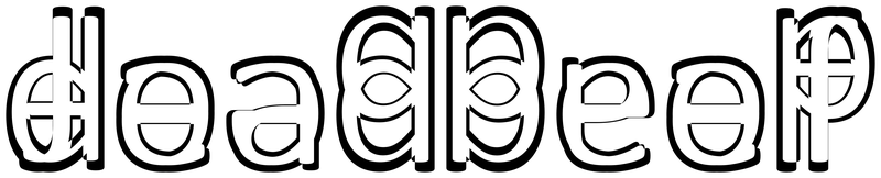 Ambigram for deadbeef in Calibri